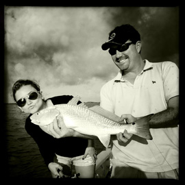 Louisiana Coast Recovery. Dana Krook fishing with Steve Wewerka