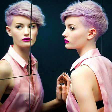 Pink Hair in Mirror