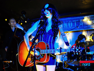 Lindi Ortega performing at her CD release party for LITTLE RED BOOTS