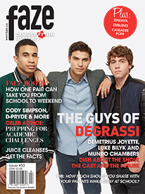 Degrassi Guys on cover Faze Magazine