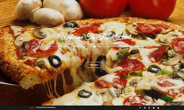 food or restaurant website design