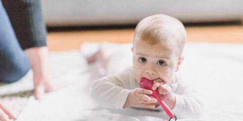 mouthed toys teething baby