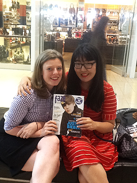 Siobhan and Jenny with their fave issue of Faze
