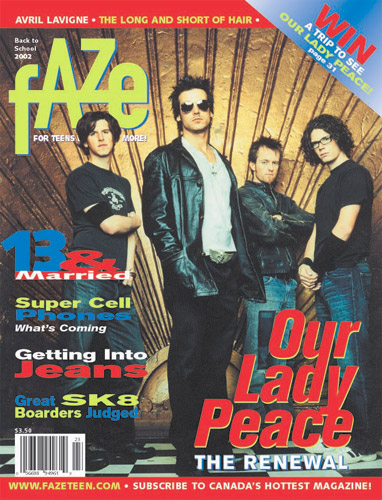 Our Lady Peace Faze Magazine Cover