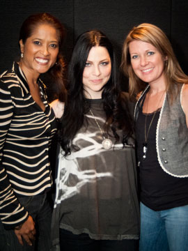 Editor Lorraine with Amy Lee and writer Christal Earle