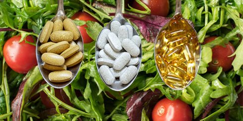 vitamins supplements salad