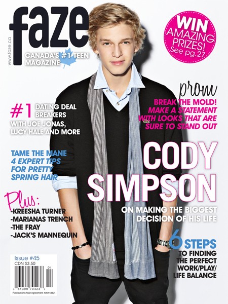 Cody Simpson Faze Magazine Cover