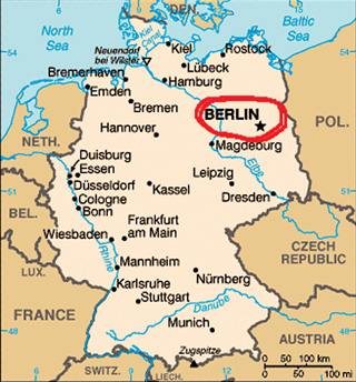 Berlin in Map of Germany