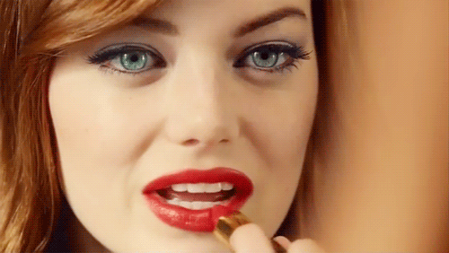 Emma Stone Lipstick gif