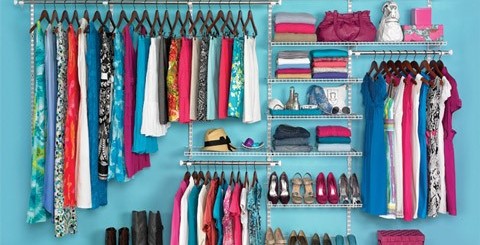 Organized clothing categorize neat colours