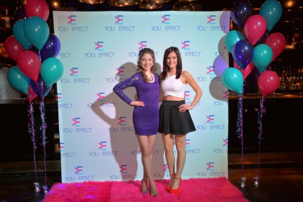 Kelly Lovell and me on the pink carpet the #YOUeffect launch.