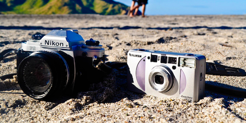 cameras on the beach
