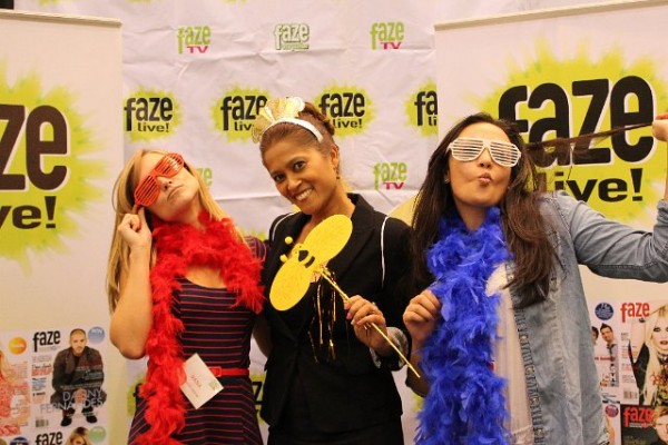 Dana, Lorraine and Jessica letting loose at the Faze photo booth at the Student Life Expo