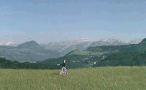 Sound of Music twirl in the mountains