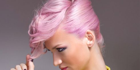 Beautiful pink dye hair