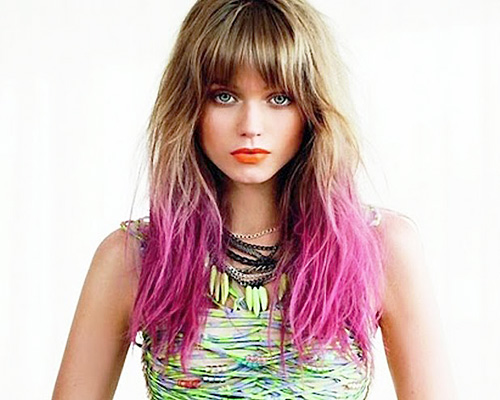 Pink Dip Dye Tips Hair