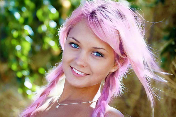 Pink Dye Hair Pretty Girl