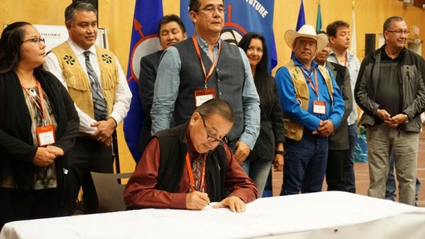 treaty signing against pipelines expansions