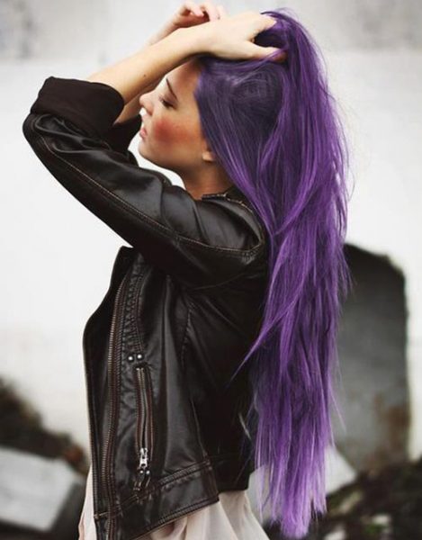 girls with purple hair
