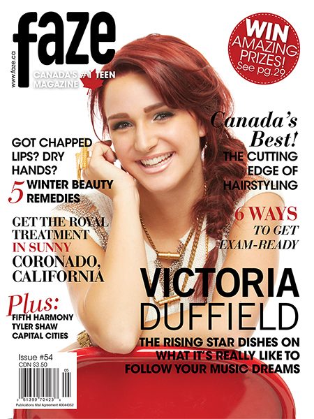 Victoria Duffield on cover Faze Magazine