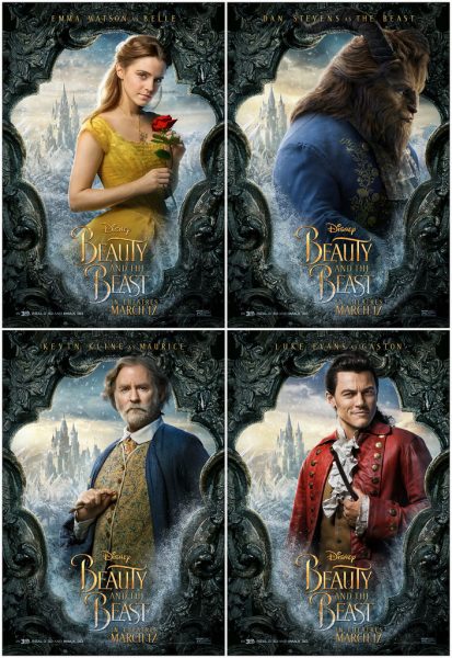 Four main characters of Beauty and the Beast 