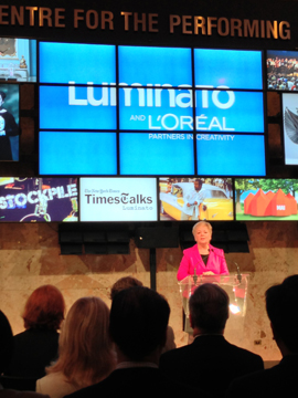 Luminato announcement with CEO Janice Price
