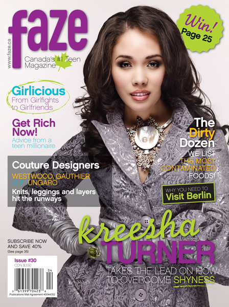 Kreesha Turner on cover of Faze Magazine