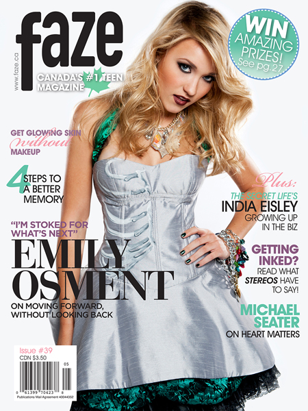 Emily Osment on cover of Faze Magazine