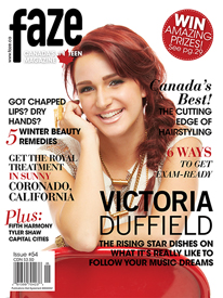 Victoria Duffield on cover Faze Magazine