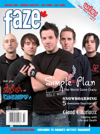 Simple Plan Faze Magazine Cover Issue 18