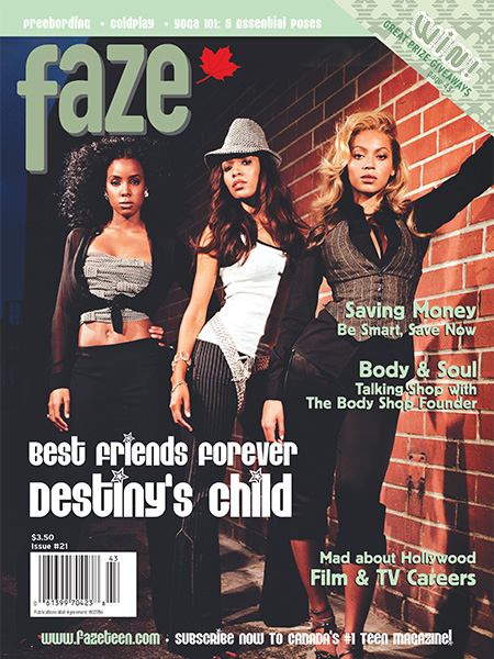 Destiny's Child on the cover of Faze Magazine
