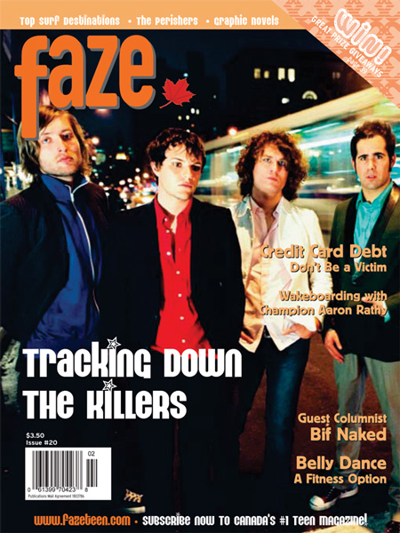 The Killers on the cover of Faze Magazine