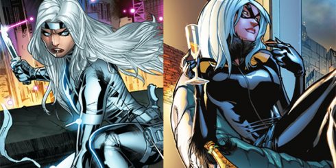 Silver & Black Spiderman Black Cat and Silver Sable