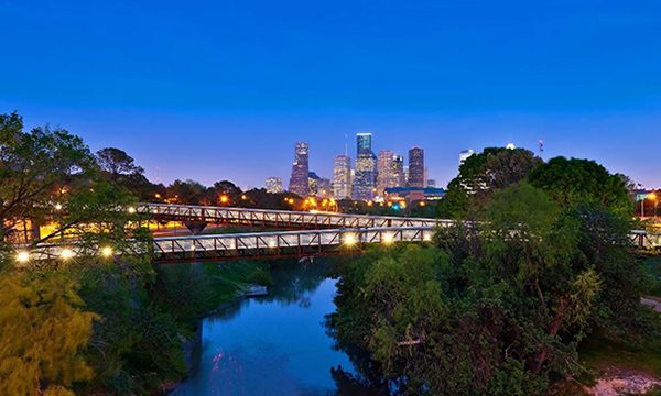 Evening View of Houston