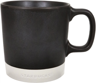 Ceramic Stacking Handle Mug Black 14 oz