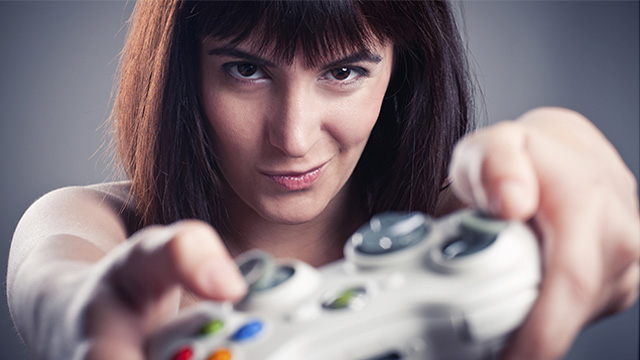 console gamer girl
