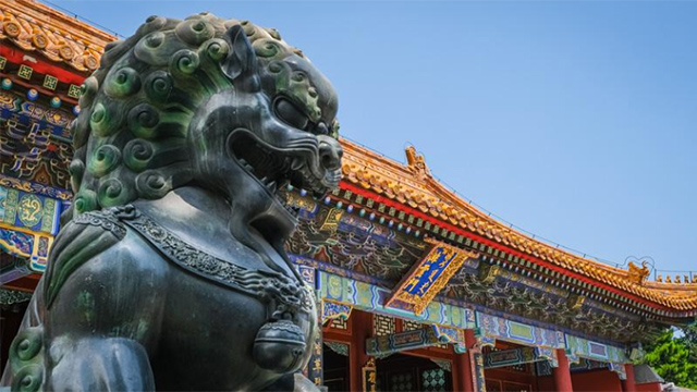 Lucky in China - Lion Statue
