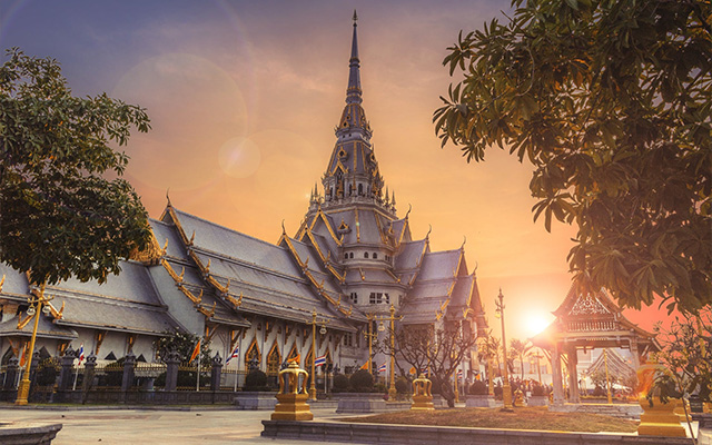 Thailand Temple sunset