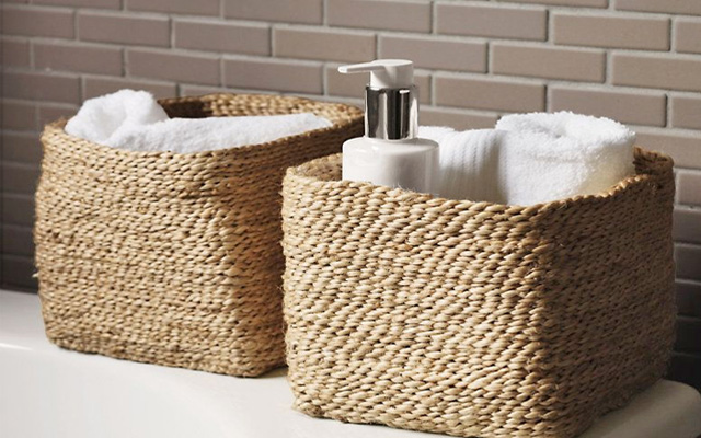 bathroom storage baskets