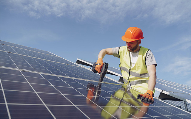 solar panel roof installation - lower company bills
