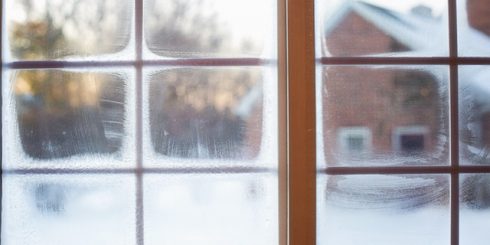 PVC window winter