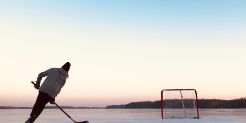 ice hockey woman's net