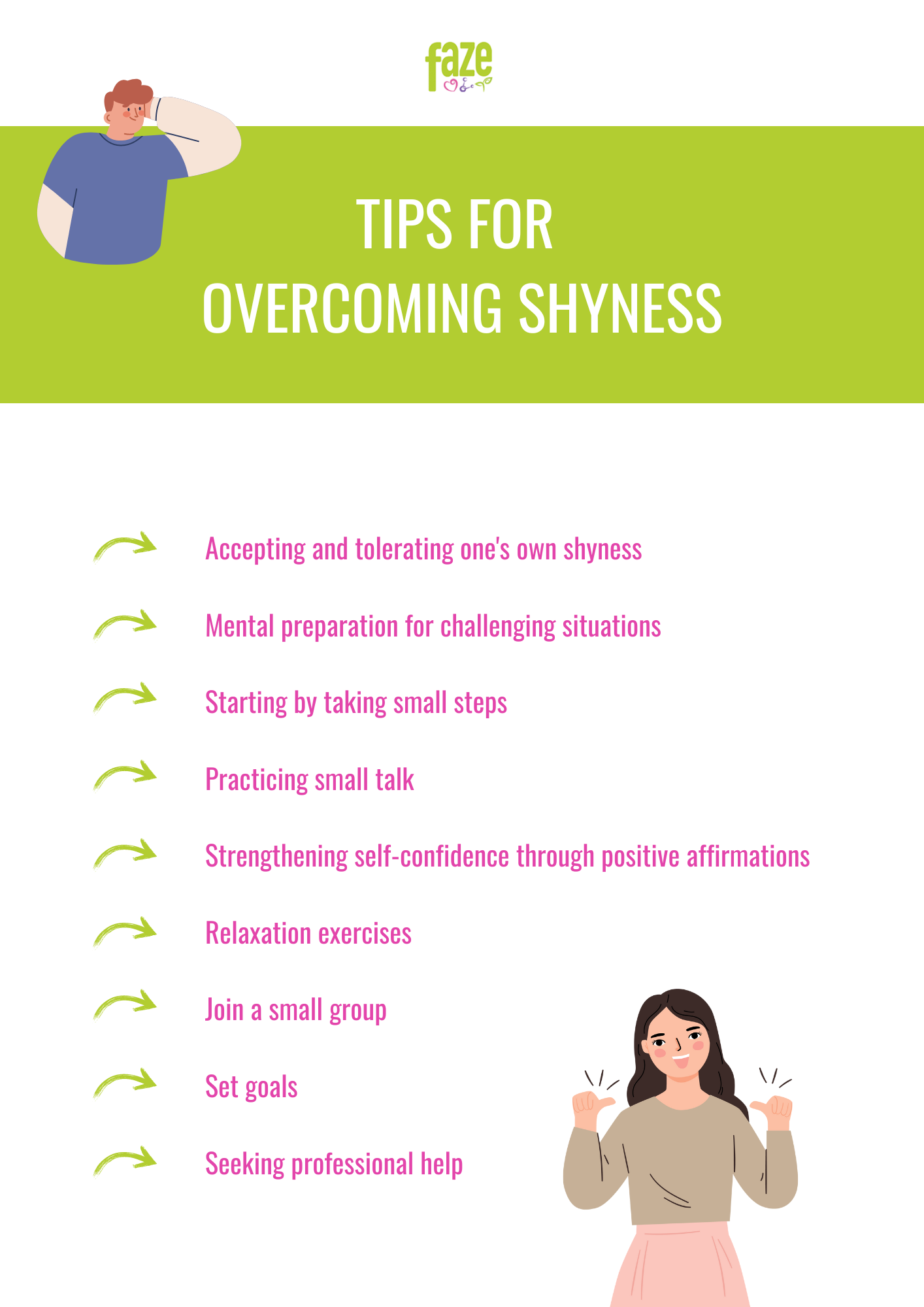 Tips for overcoming shyness