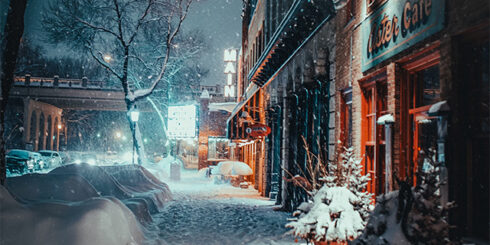 winter street night activities