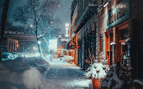 winter street night activities