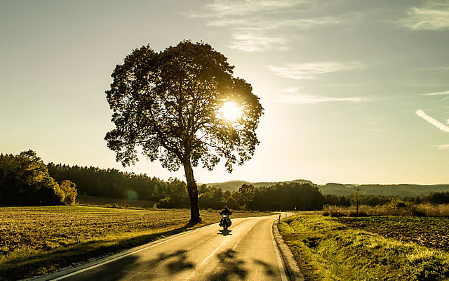 motorcycle motorcyclist road